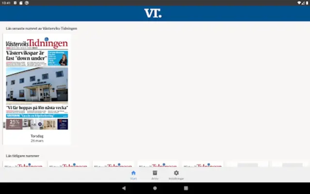 E-tidning VT android App screenshot 1